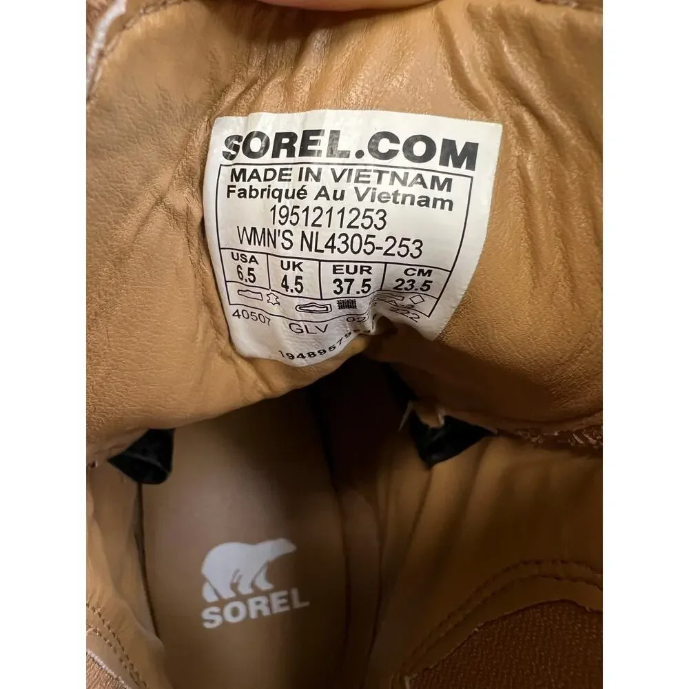 Sorel Brex Lace Bootie – Waterproof Leather Platform Boots, Black, Women’s 6.5 - Picture 7 of 11